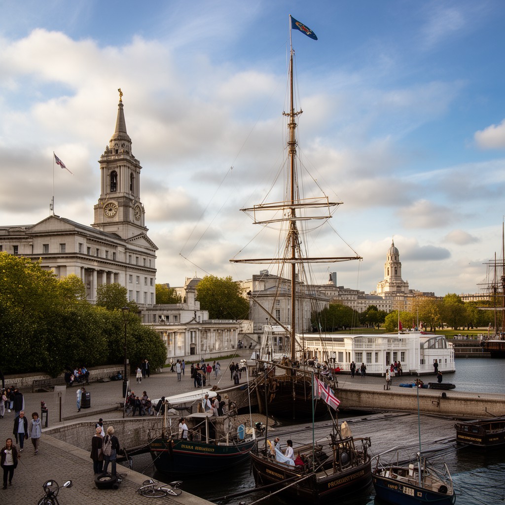 AI-generated illustration of Maritime Greenwich