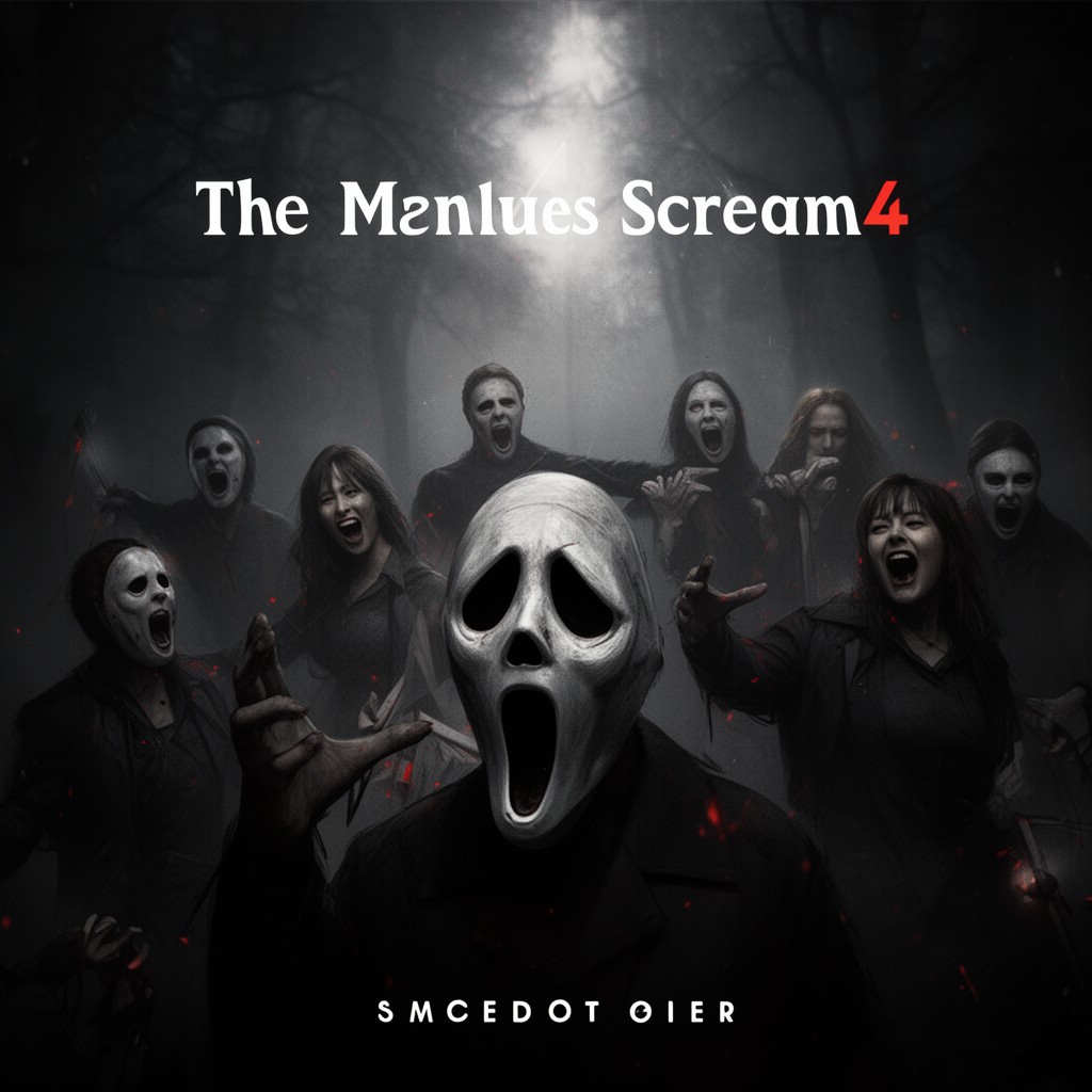 AI-generated illustration of Scream 4