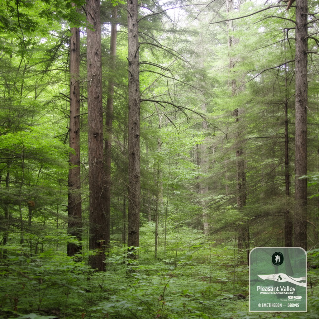 AI-generated illustration of Pleasant Valley Wildlife Sanctuary