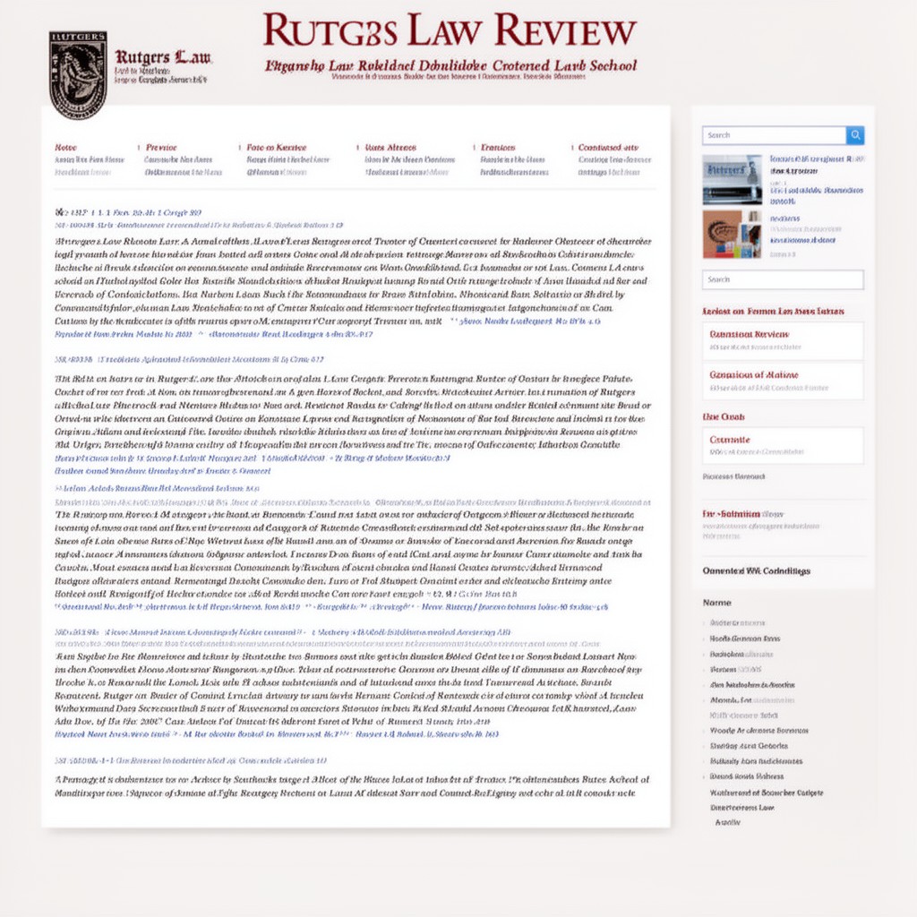 AI-generated illustration of Rutgers Law Review