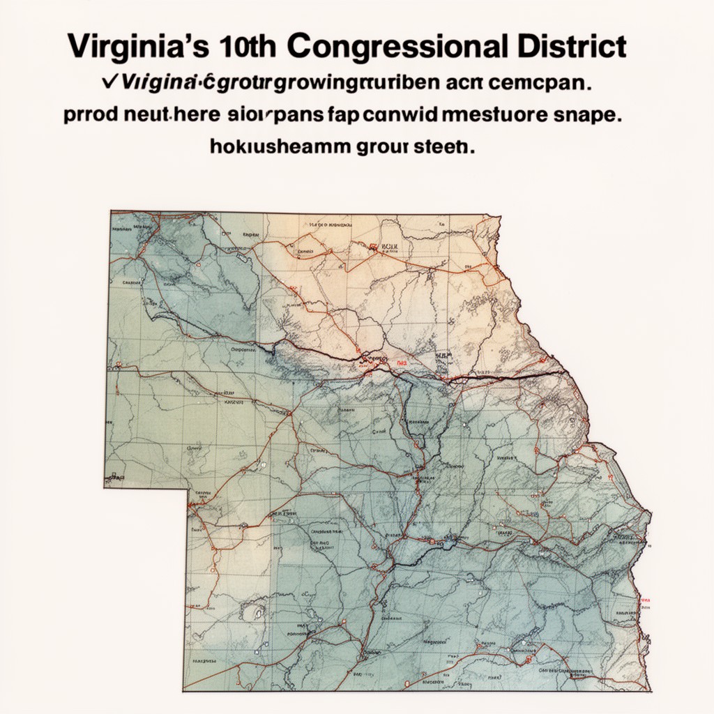 AI-generated illustration of Virginia's 10th congressional district