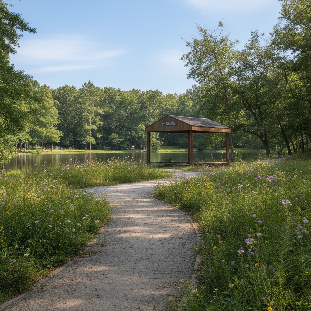 AI-generated illustration of Lake Artemesia Natural Area
