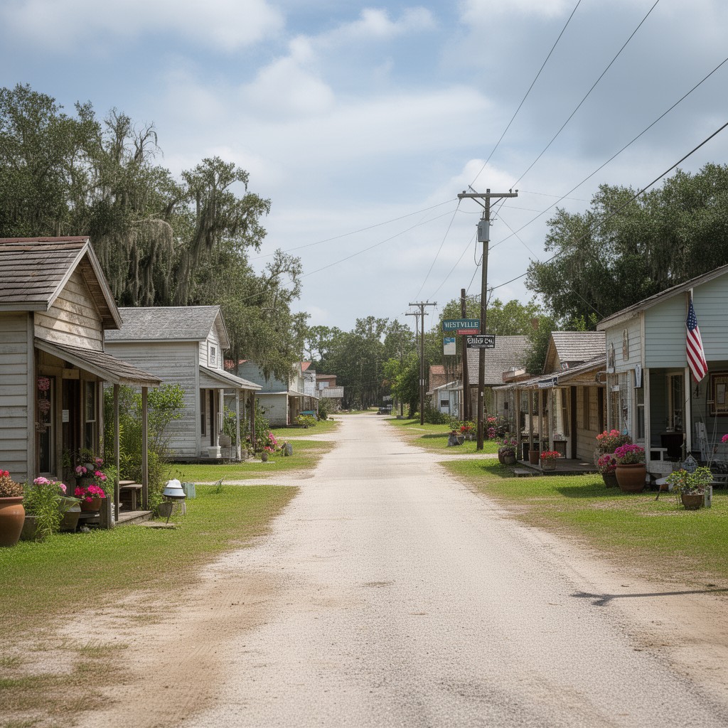 AI-generated illustration of Westville, Florida