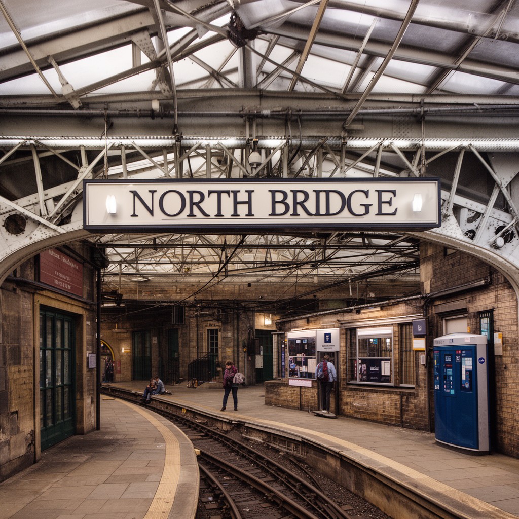 AI-generated illustration of North Bridge station