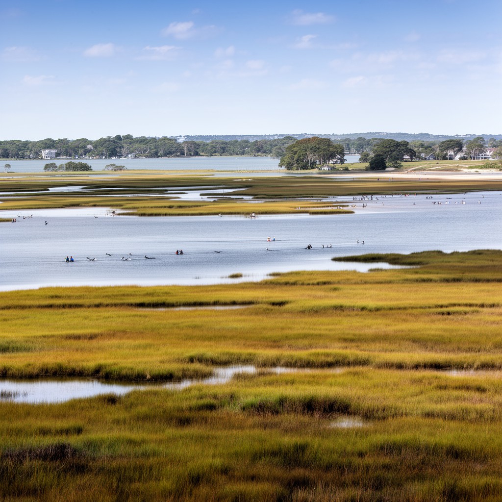 AI-generated illustration of Waquoit Bay