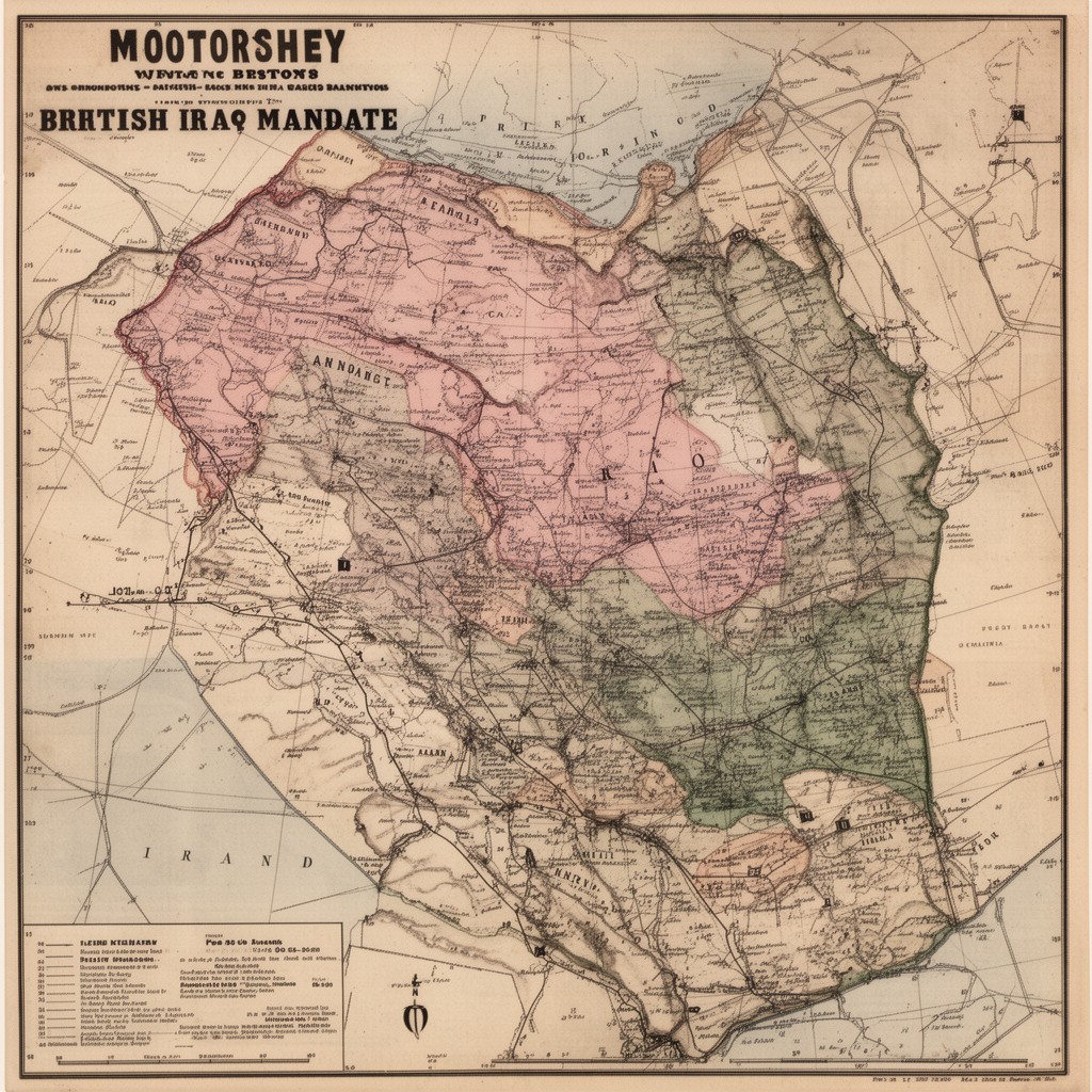AI-generated illustration of British Iraq Mandate