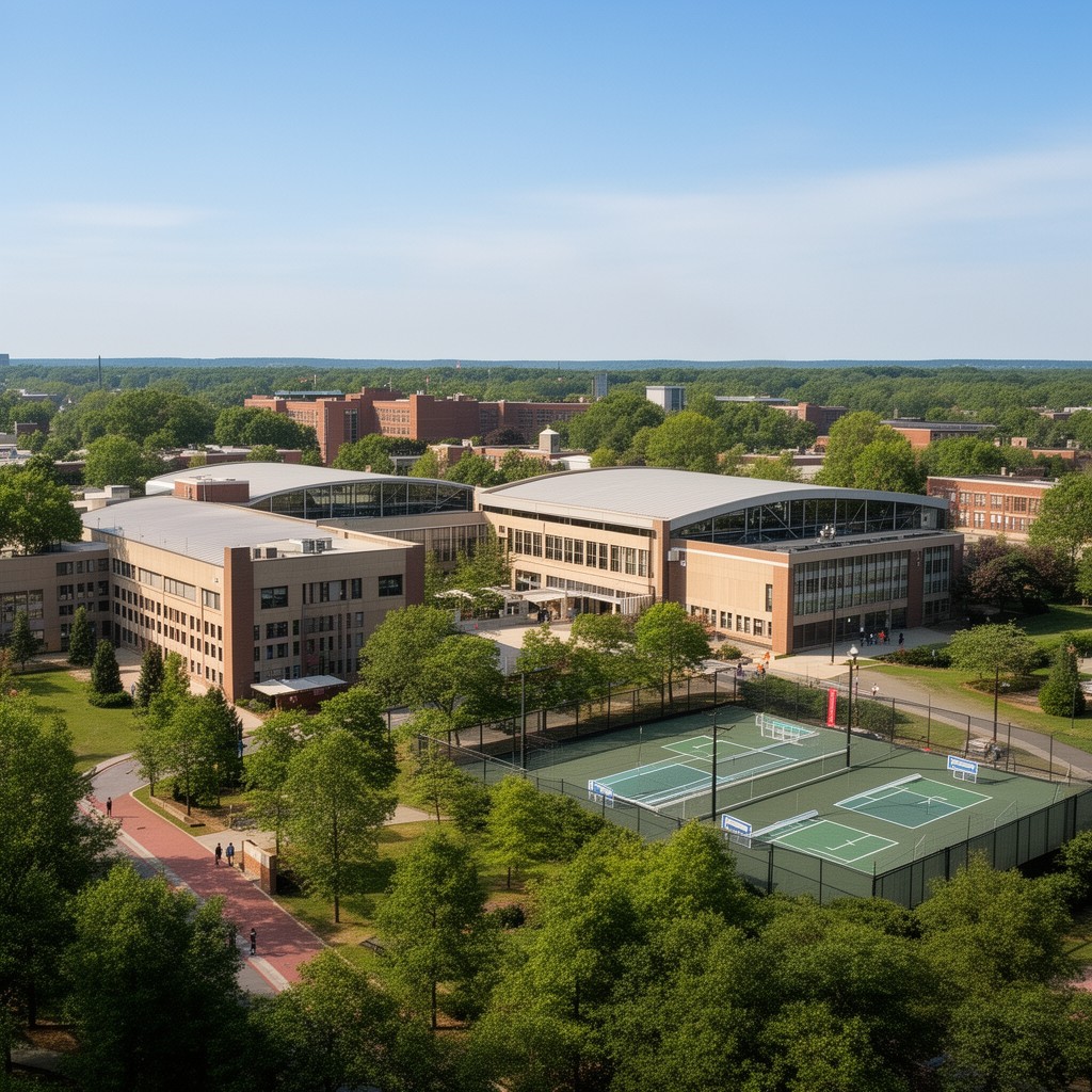AI-generated illustration of Busch Campus