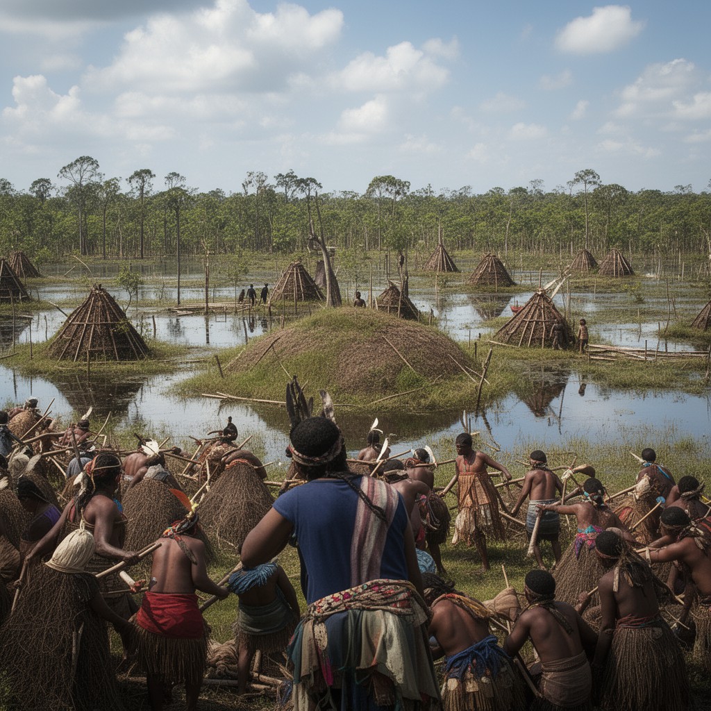 AI-generated illustration of Belle Glade culture