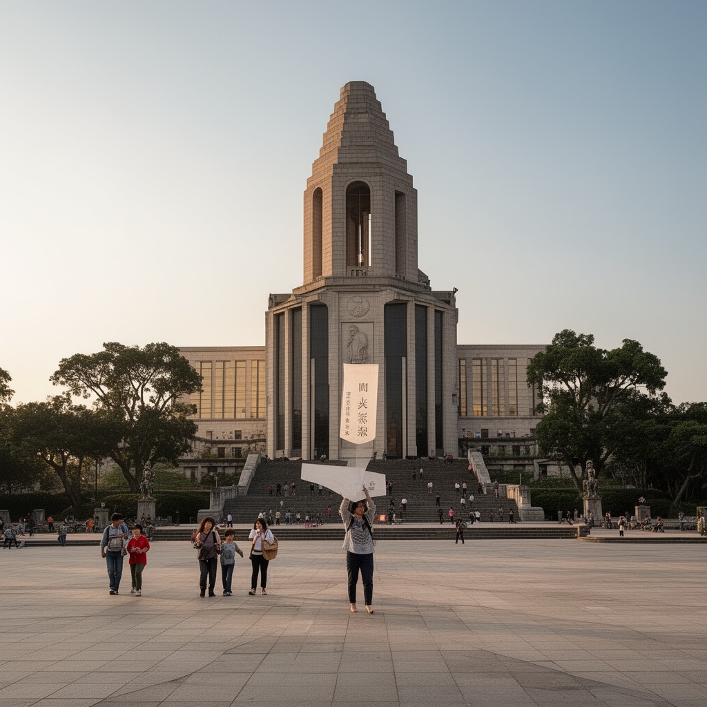AI-generated illustration of Sun Yat-sen Memorial Hall