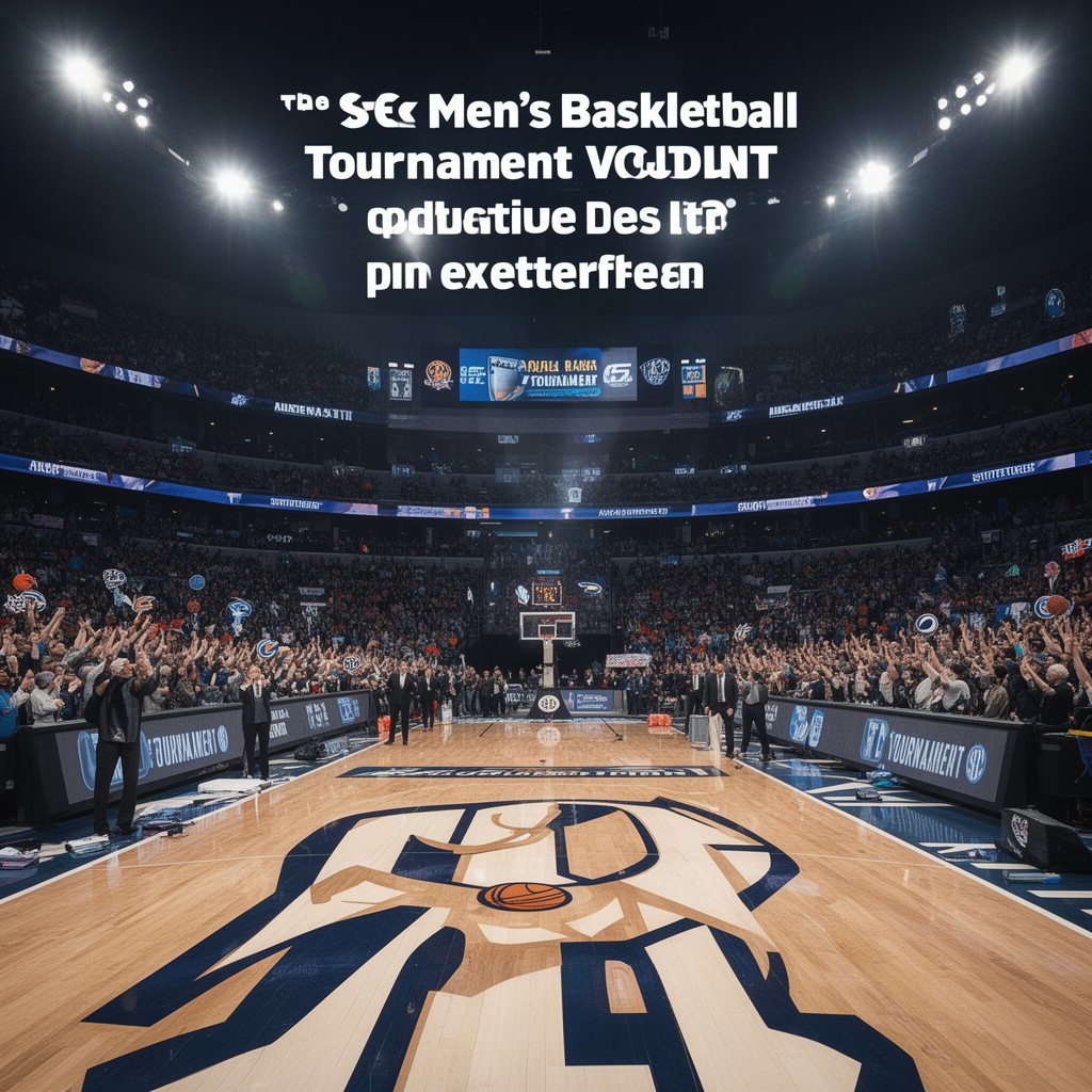 AI-generated illustration of SEC Men's Basketball Tournament