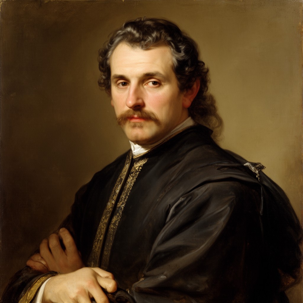 AI-generated illustration of Self-portrait (Govert Flinck)