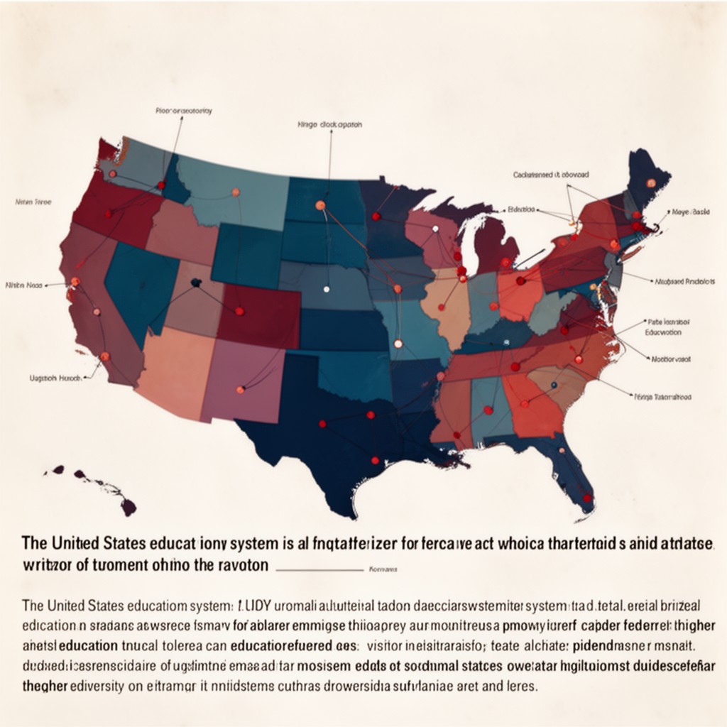 AI-generated illustration of United States education system