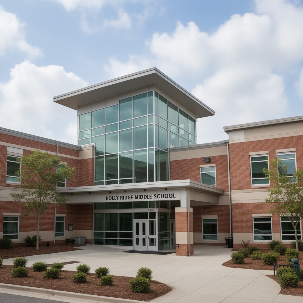 AI-generated illustration of Holly Ridge Middle School