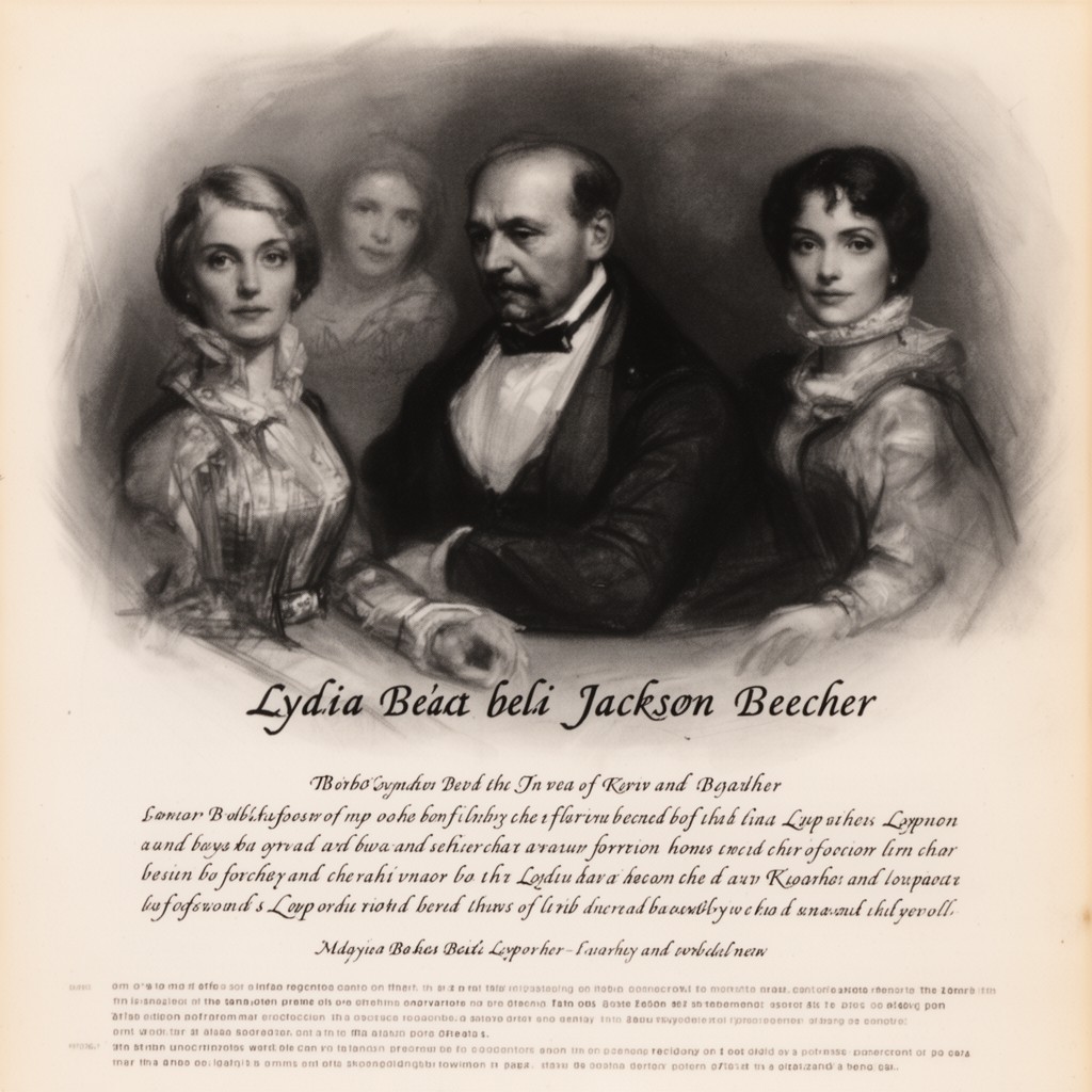 AI-generated illustration of Lydia Beals Jackson Beecher