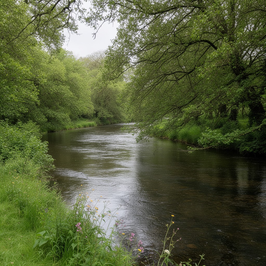 AI-generated illustration of River Darent