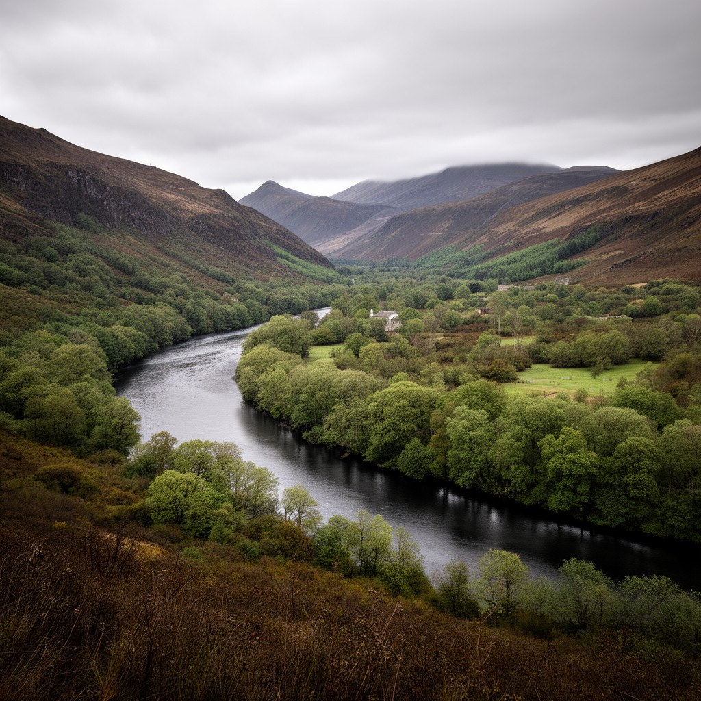 AI-generated illustration of River Dee