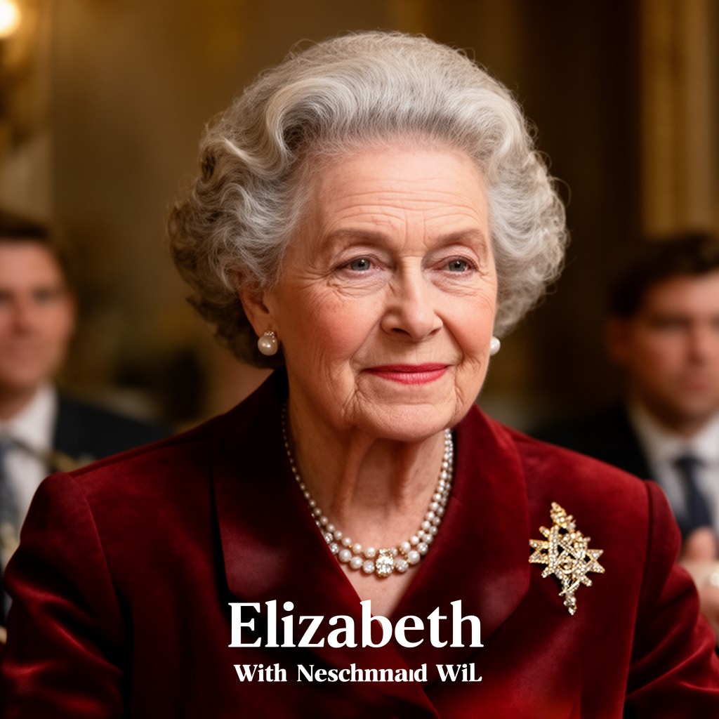 AI-generated illustration of Elizabeth II