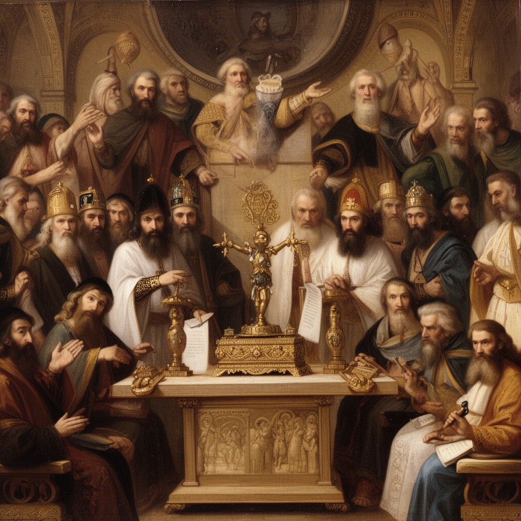 AI-generated illustration of Fourth Council of Constantinople