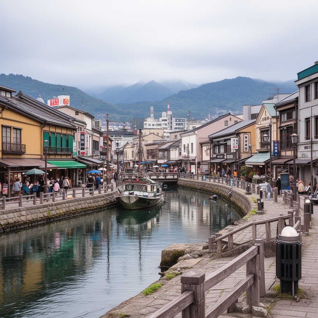 AI-generated illustration of Otaru