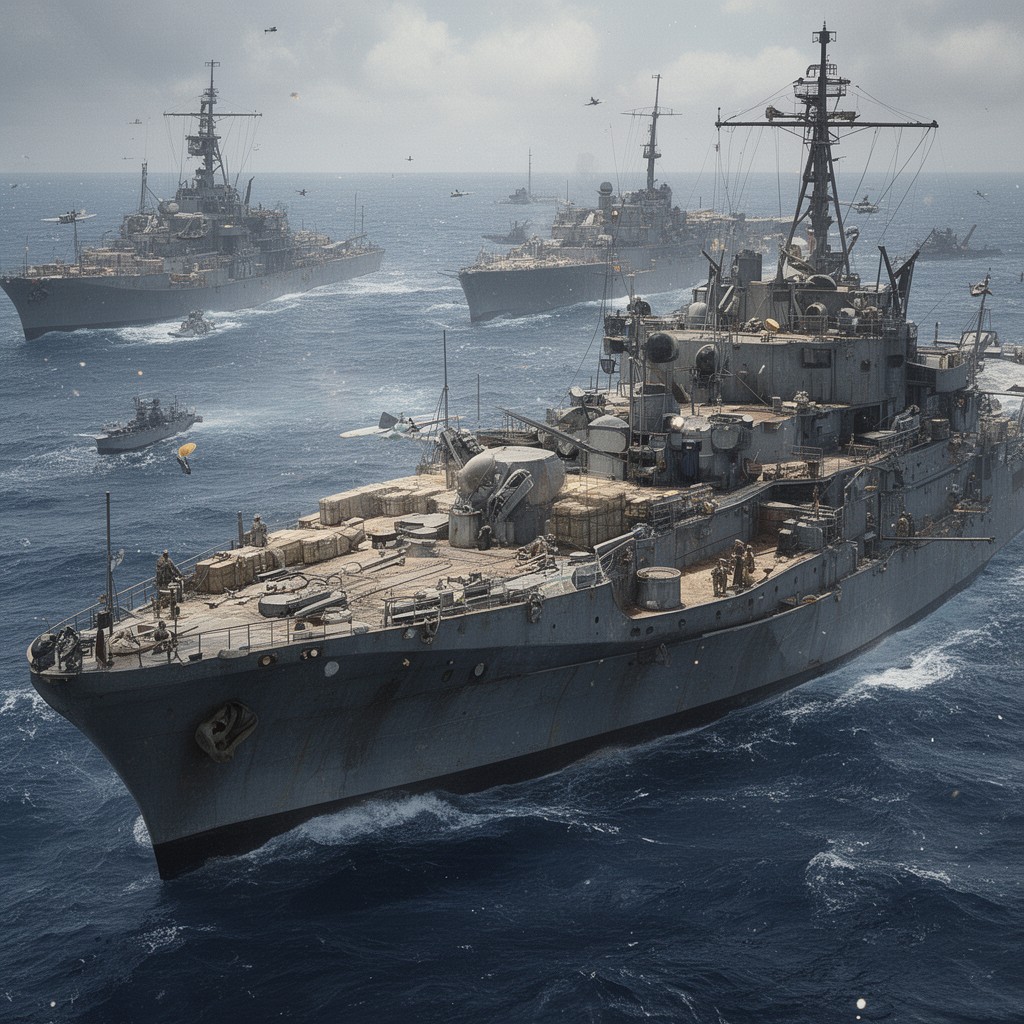 AI-generated illustration of Operation Halberd