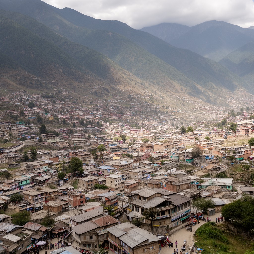 AI-generated illustration of Muzaffarabad