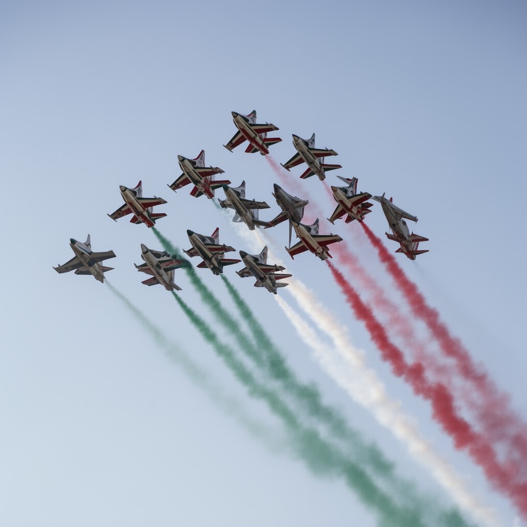 AI-generated illustration of Frecce Tricolori