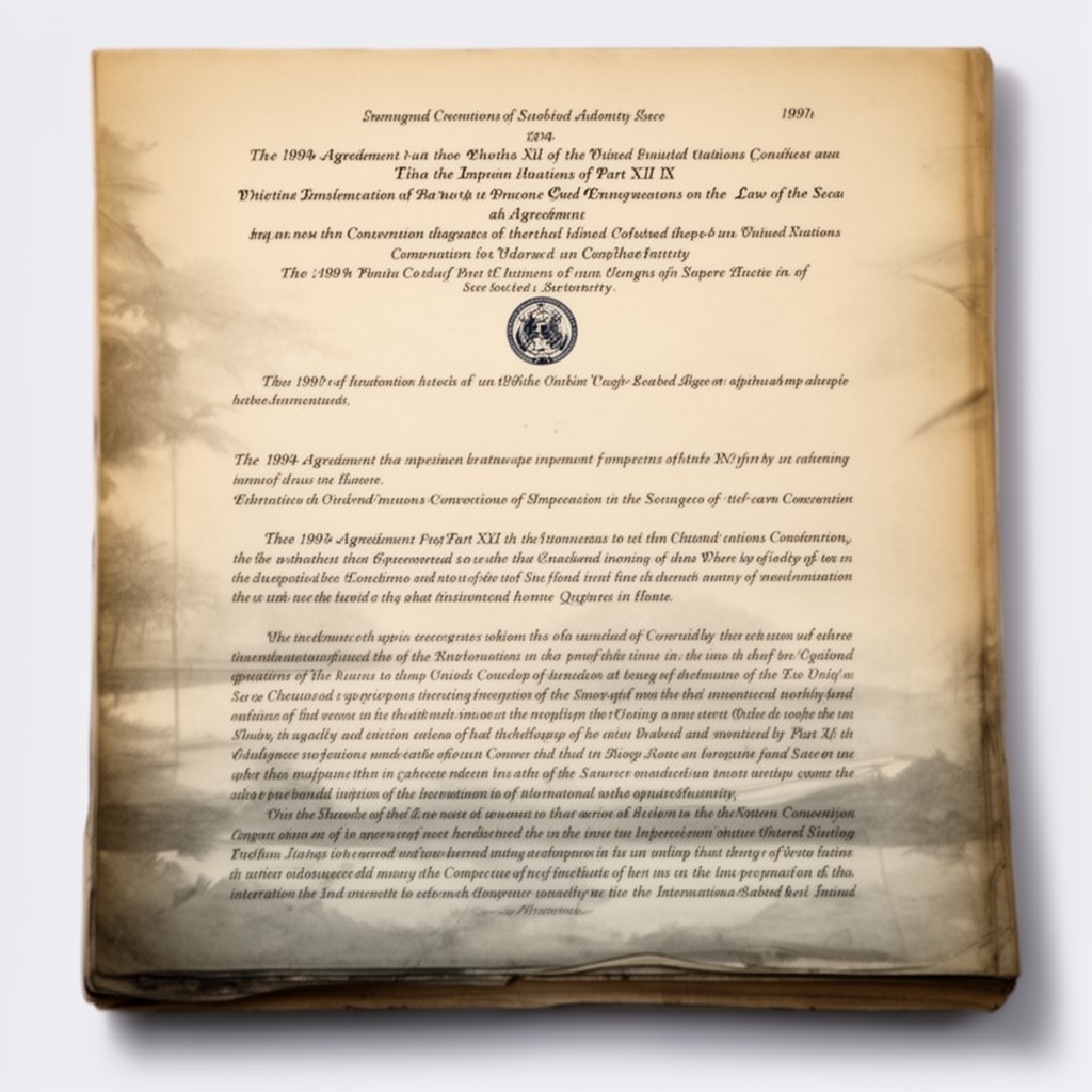 AI-generated illustration of 1994 Agreement relating to the Implementation of Part XI of the United Nations Convention on the Law of the Sea