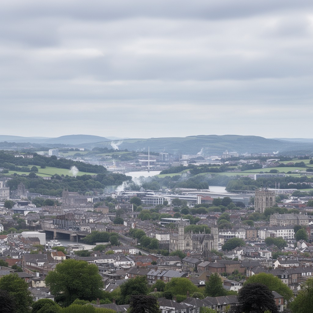 AI-generated illustration of South East Wales