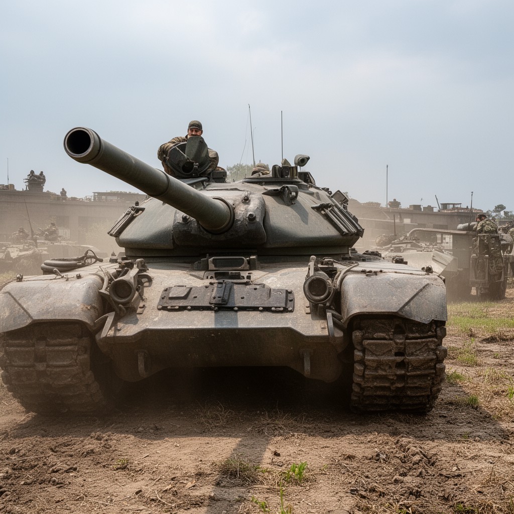 AI-generated illustration of M46 Patton tank