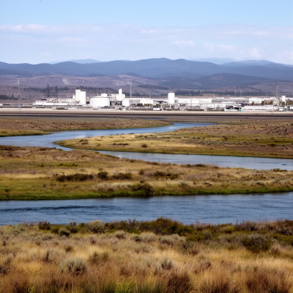 AI-generated illustration of Hanford Reach National Monument