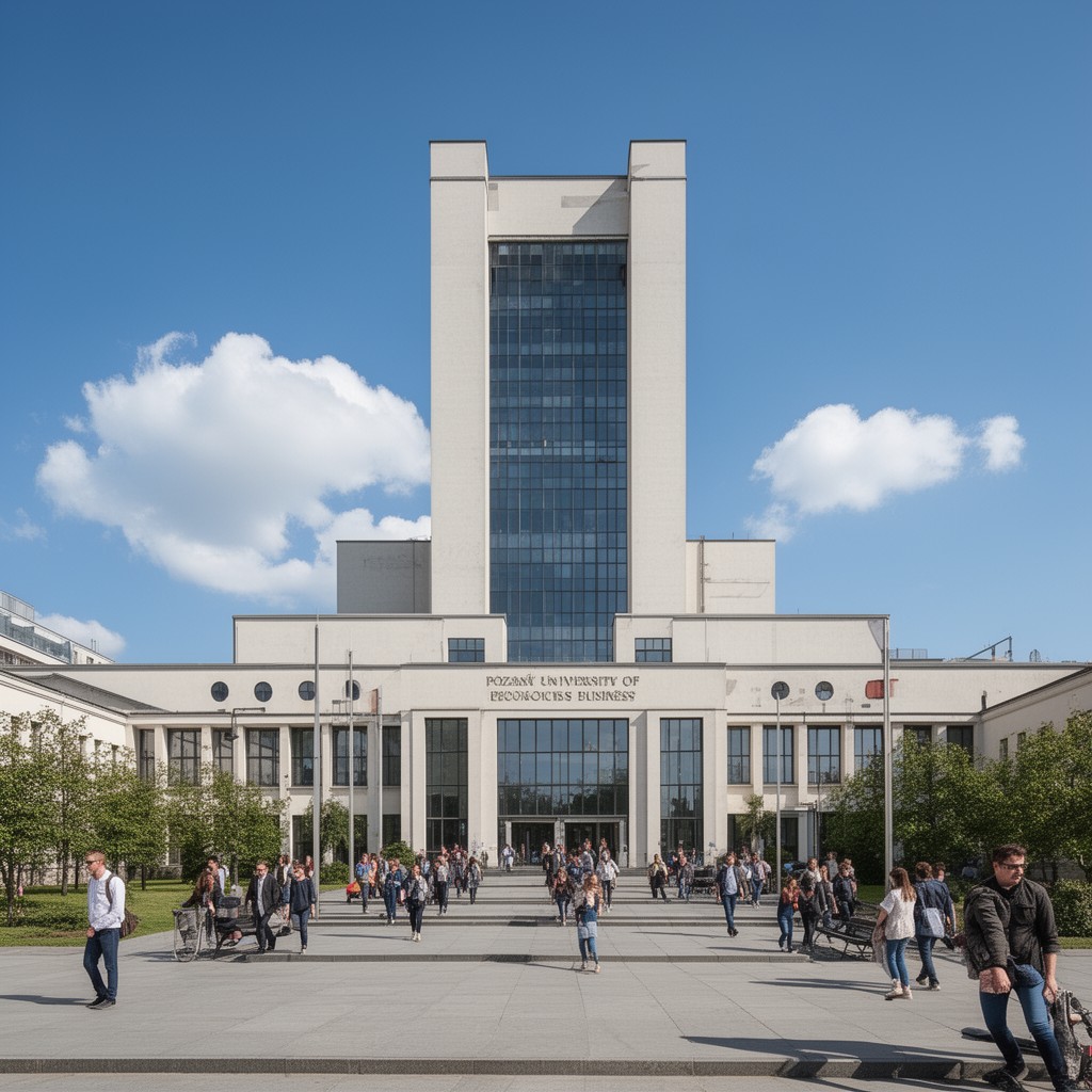 AI-generated illustration of Poznań University of Economics and Business