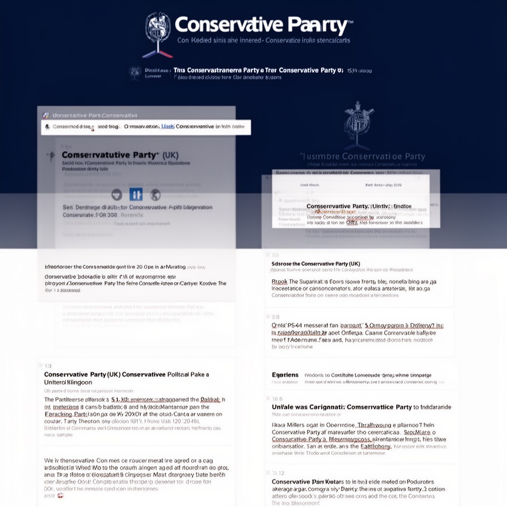 AI-generated illustration of Conservative Party (UK)