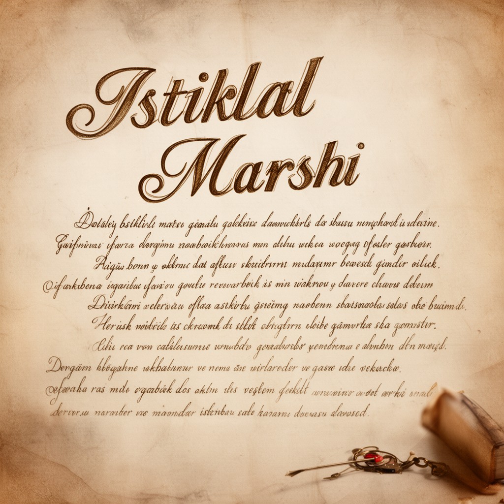 AI-generated illustration of İstiklâl Marşı