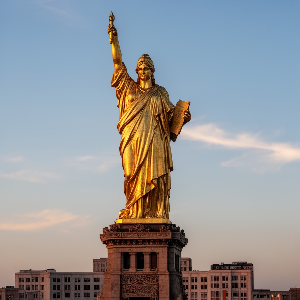 AI-generated illustration of Statue of the Republic (World's Columbian Exposition, Chicago)