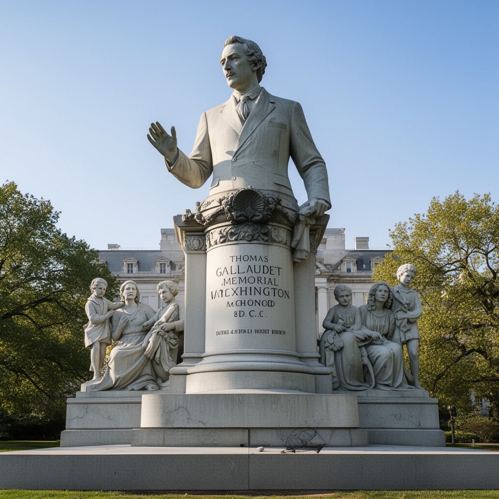 AI-generated illustration of Gallaudet Memorial (Washington, D.C.)