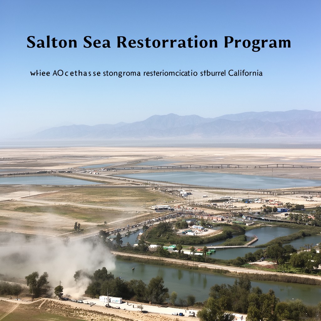 AI-generated illustration of Salton Sea Restoration Program