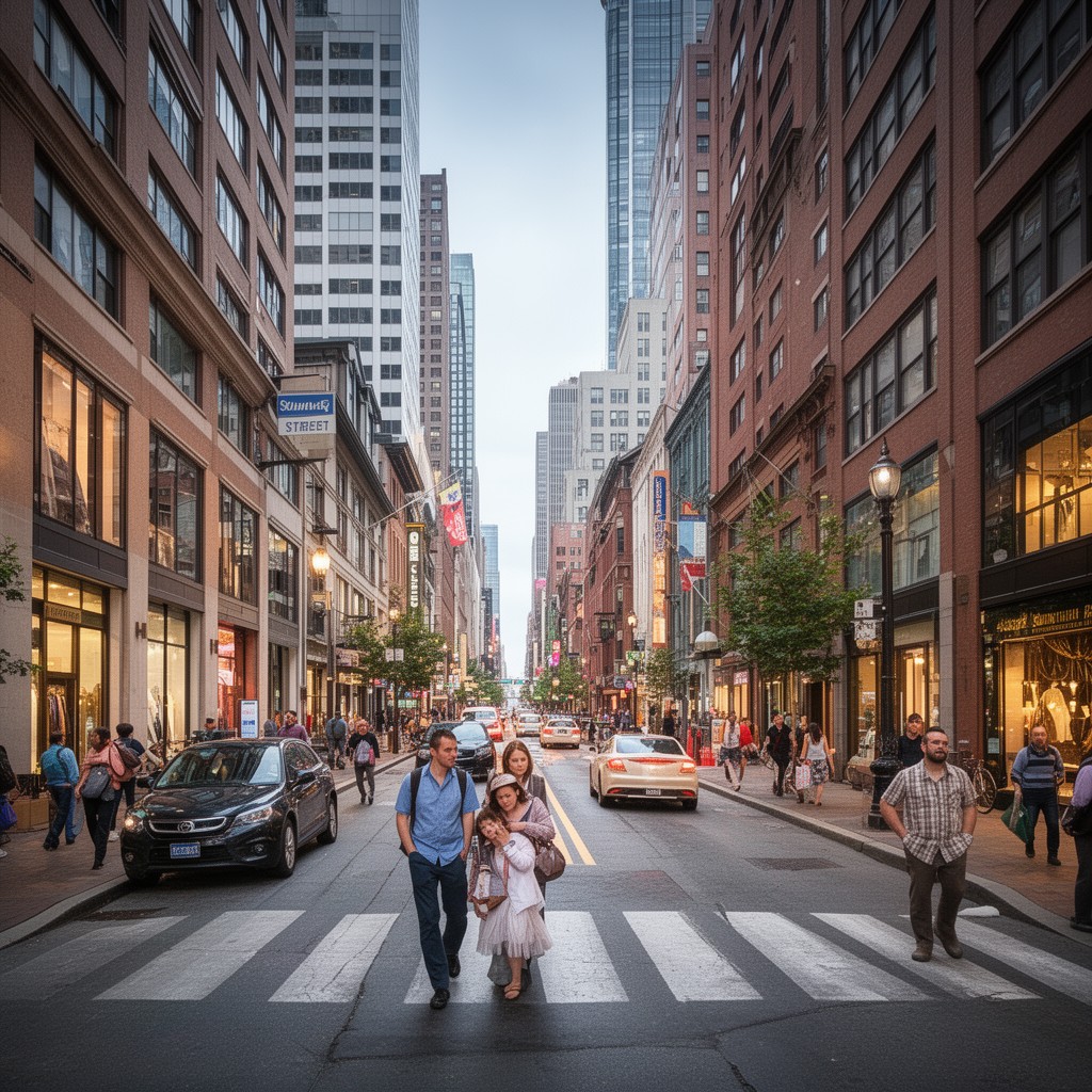 AI-generated illustration of Summer Street