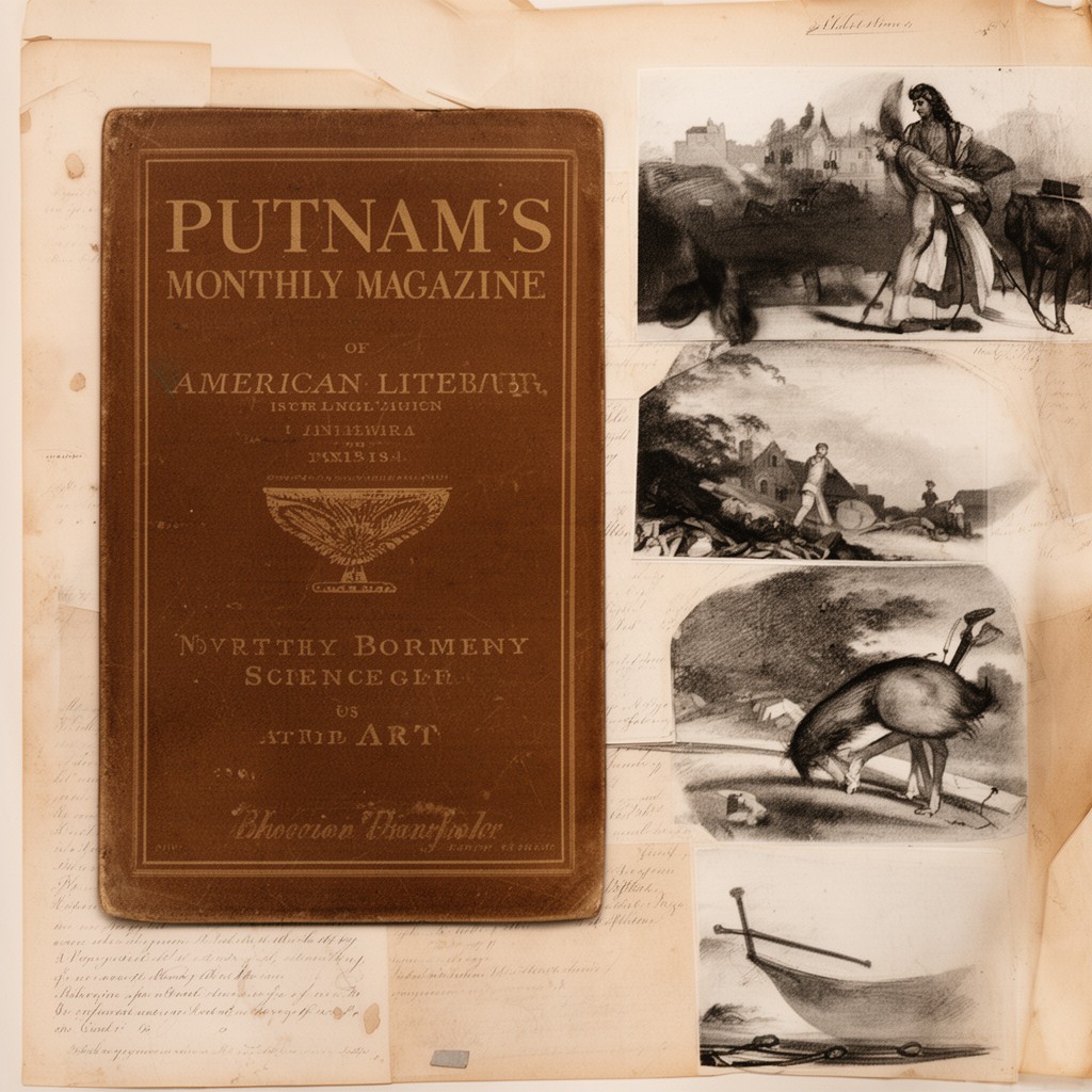 AI-generated illustration of Putnam’s Monthly Magazine of American Literature, Science and Art
