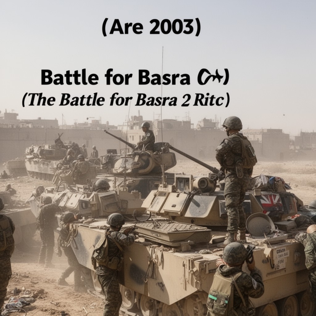 AI-generated illustration of Battle for Basra (2003)