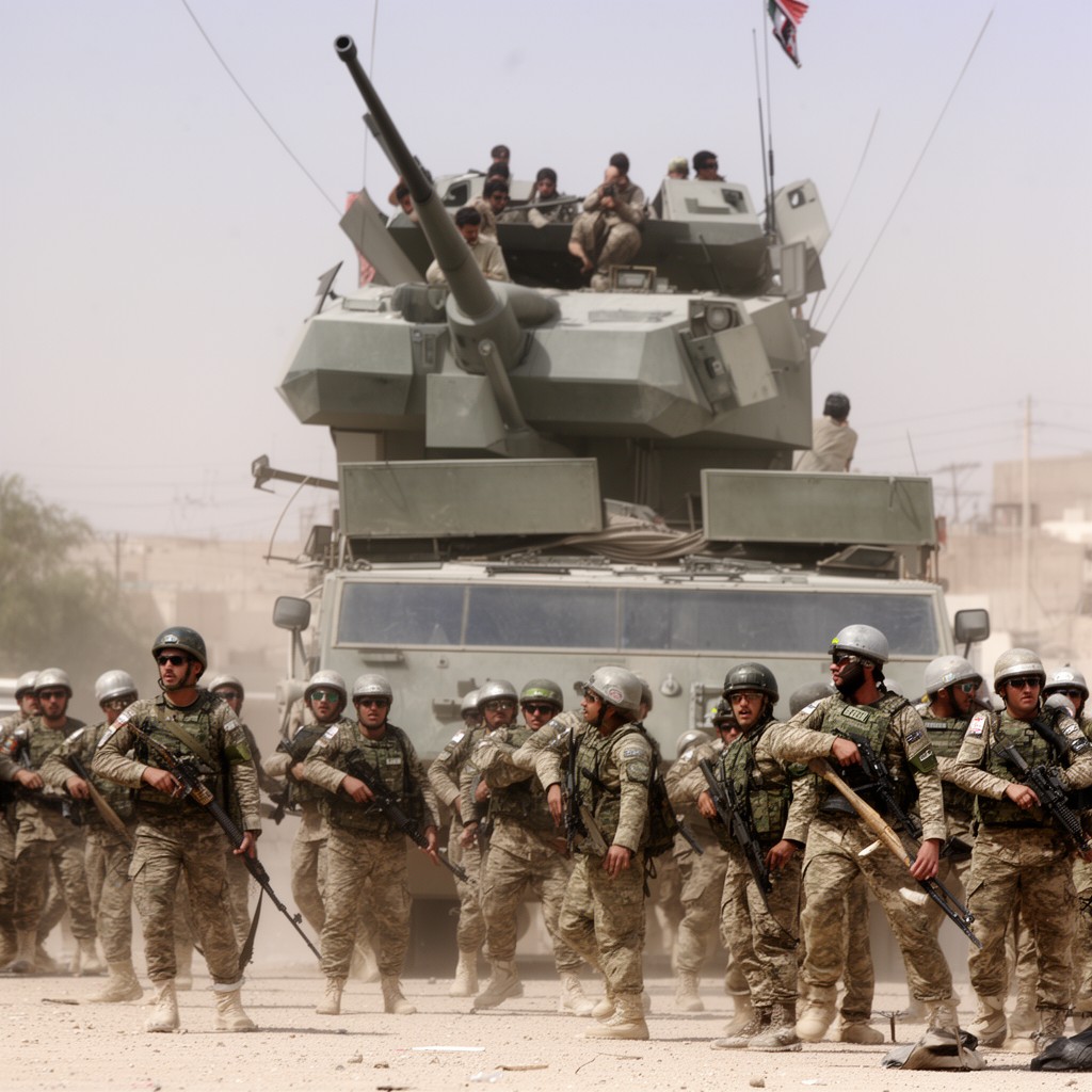 AI-generated illustration of Operation Charge of the Knights