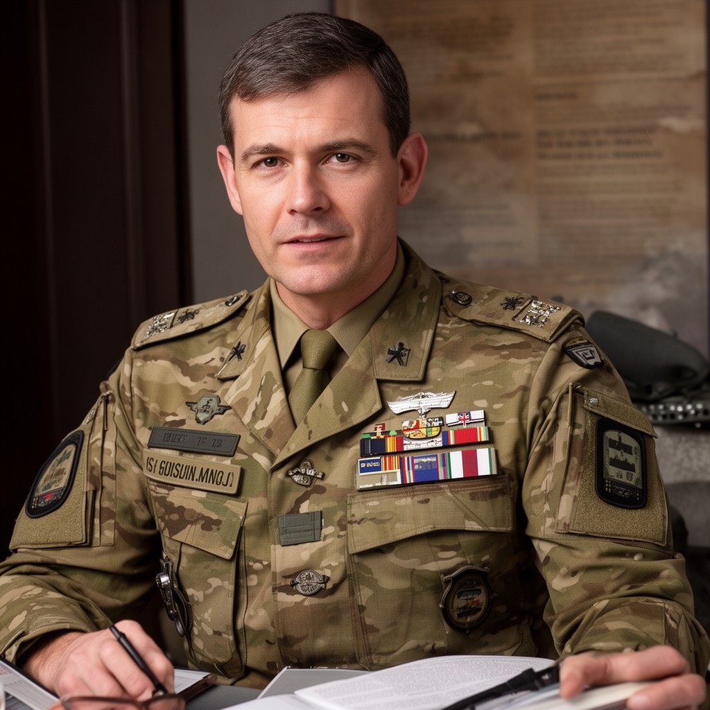 AI-generated illustration of Lieutenant General John Reith