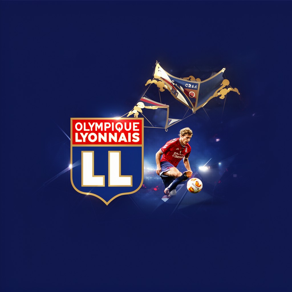 AI-generated illustration of Olympique Lyonnais