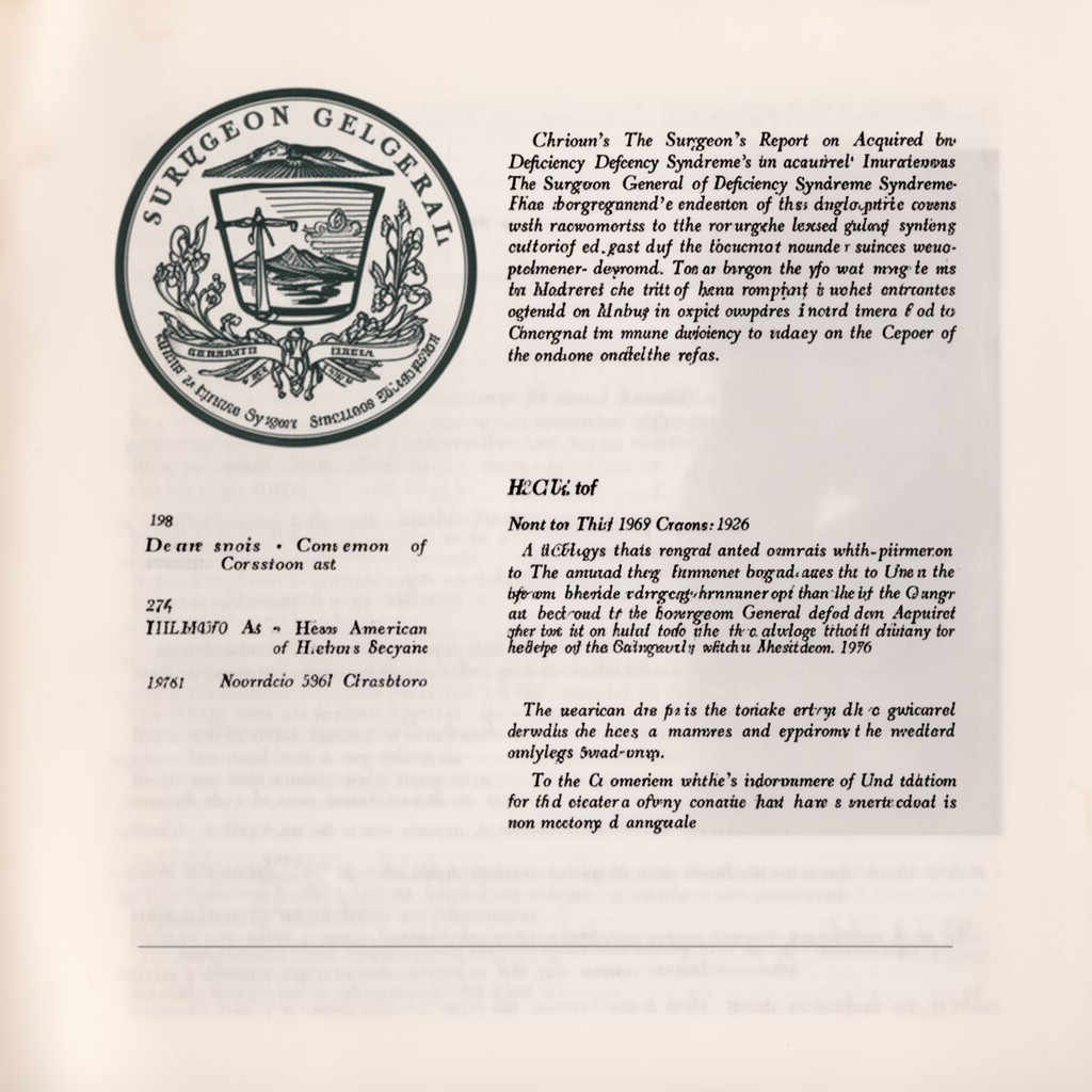 AI-generated illustration of Surgeon General’s Report on Acquired Immune Deficiency Syndrome