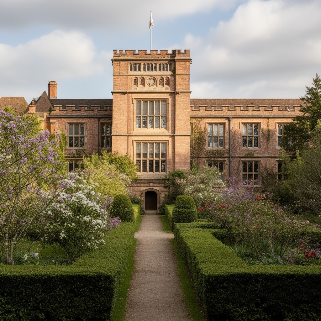 AI-generated illustration of Bletchley Park