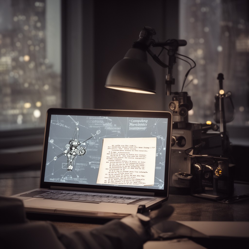 AI-generated illustration of Computing Machinery and Intelligence