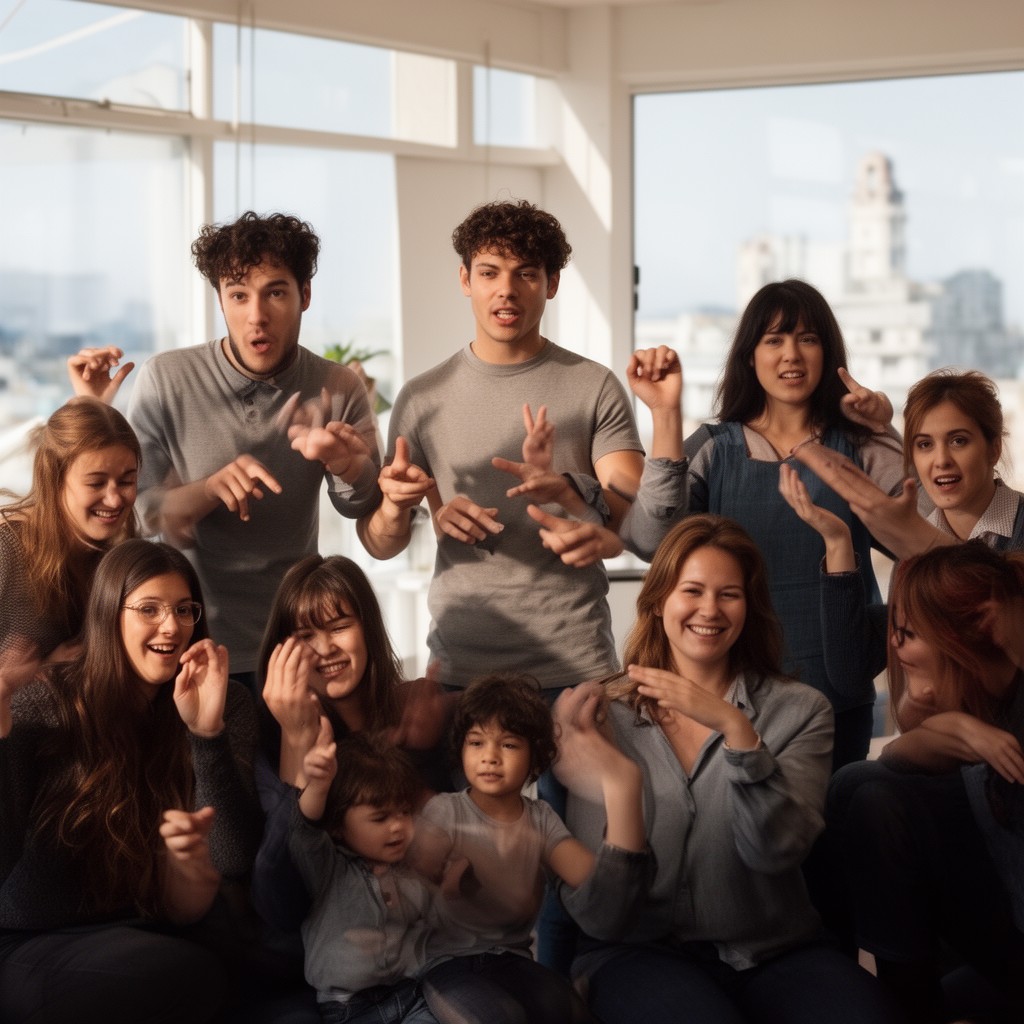 AI-generated illustration of New Zealand Sign Language