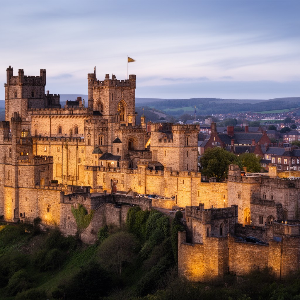 AI-generated illustration of Nottingham Castle