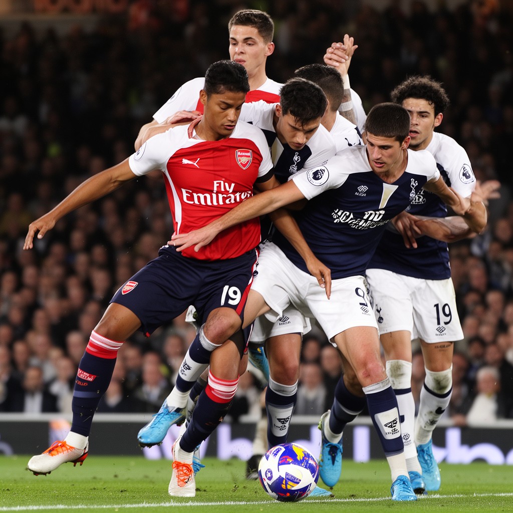 AI-generated illustration of North London Derby