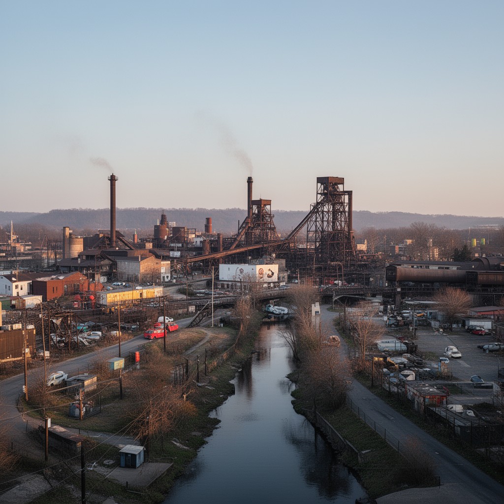 AI-generated illustration of Aliquippa, Pennsylvania, United States