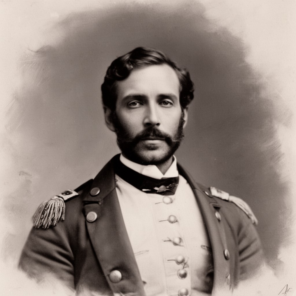 AI-generated illustration of Brigadier General Nathaniel Lyon